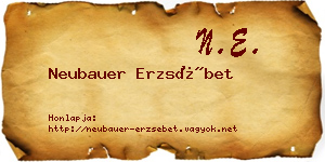 Neubauer Erzsébet névjegykártya